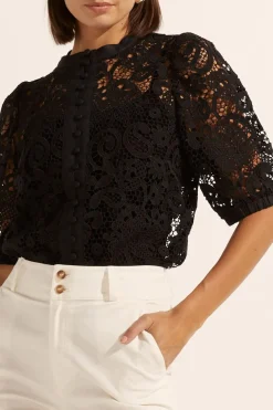 Women Zoe Kratzmann Parade Lace Top - Black