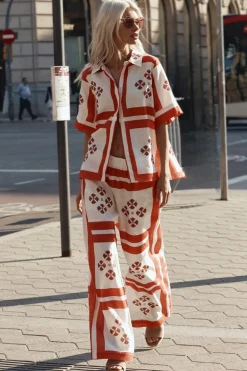 Women Zoe Kratzmann Pixel Top - Tamarillo Scarf