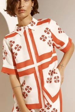 Women Zoe Kratzmann Pixel Top - Tamarillo Scarf