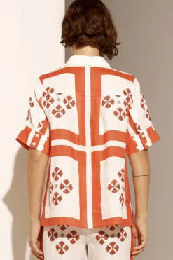 Women Zoe Kratzmann Pixel Top - Tamarillo Scarf